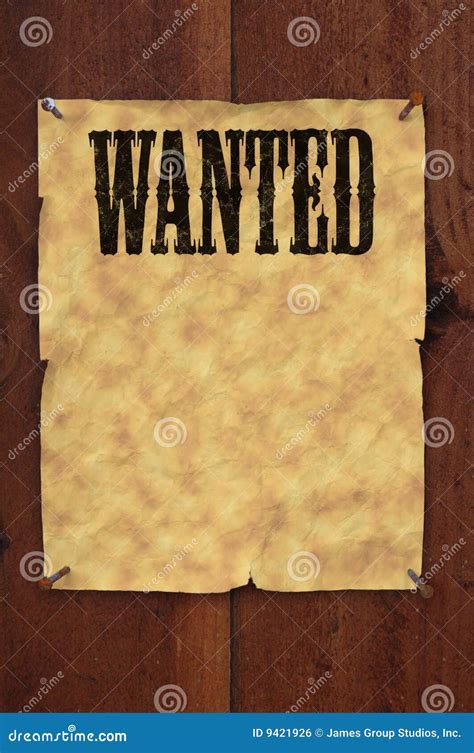 wanted poster royalty  stock image image
