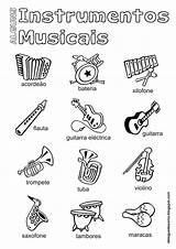 Instrumentos Musicais Musicales Música Musique Infantil Niños Atividade Desenhar Imagier Educación 4ano 5ano Escolares Deles Musicalização Coloringcity Myify Movimento Sonori sketch template