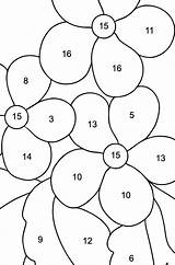 Number Flowers Special sketch template