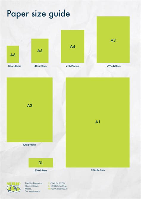 paper sizes       paper sizes