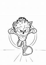 Sonic Coloring Pages Printable Running Fast sketch template