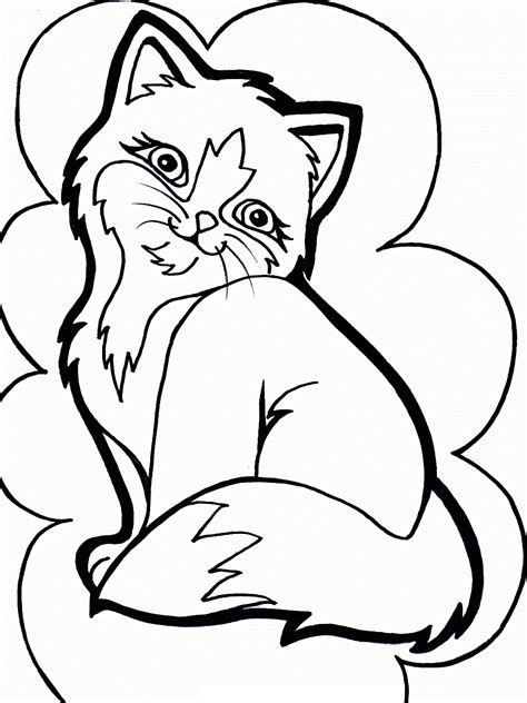 kitten printable coloring pages