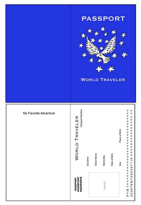 passport template 19 free word pdf psd illustrator format down