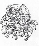 Terminator Marines Bolter sketch template