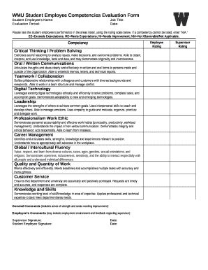 employee competency assessment template fill  sign printable
