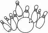 Bowling Coloring Pages Kids Color Printable Simple Children Sports Colouring Coloringpagesfortoddlers Choose Board sketch template