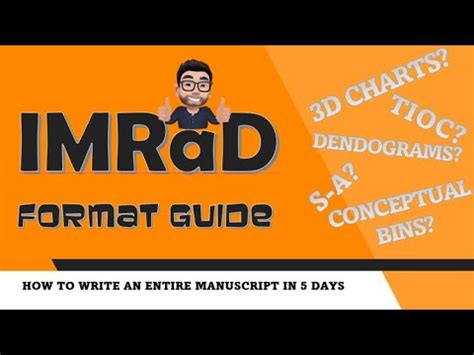 imrad format guide  sample study parts  explanation writing
