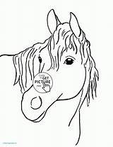 Pages Horse Coloring Head Print Getcolorings sketch template