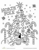 Pole North Color Coloring Pages Christmas Kids Santa Printable Elf Colouring Worksheets Sheets Education Worksheet Scene Word Search Choose Board sketch template