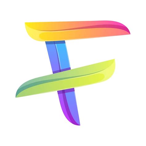 vector colorful letter  gradient logo design