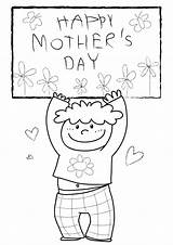 Coloring Mother Mothers Pages Drawing Kids Occasions Holidays Special Printable Colouring Color Dia Fathers Child Happy Das Kb Drawings Partir sketch template