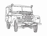 Rover Land Defender Landrover Series Coloring Sketch Drawing Drawings Ink Ii Template sketch template