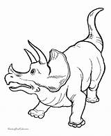 Dinosaur Coloring Pages Triceratops Colouring Dinosaurs Kids Printable Dino Drawing Line Print Clipart Cartoon Cliparts Sheets Color Printables Library Sheet sketch template