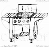 Bbq Grill Clipart Gas Illustration Royalty Dennis Holmes Designs Vector sketch template