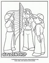 Scout Cub Scouts Citizenship Freekidscrafts Law Dentistmitcham sketch template