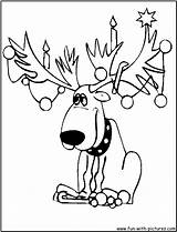 Coloring Reindeer Rudolph Pages Wilma Clarice Colouring Christmas Popular sketch template