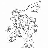 Zekrom Pokémon sketch template