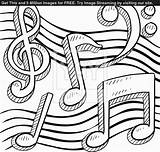 Music Notes Musical Coloring Pages Sketch Note Drawing Printable Treble Clef Vector Sheets Symbol Drawings Doodle Line Border Preschoolers Color sketch template