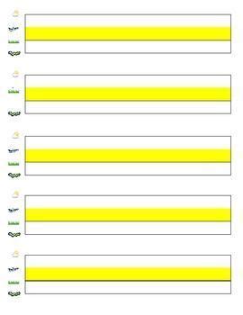 large highlighted paper  handwriting paper diy kindergarten