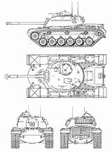 Patton M48 Blueprint Blueprints Armored Armor Lav sketch template