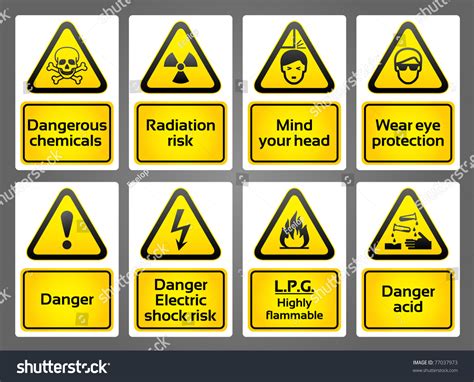 warning signs labels stock vector  shutterstock