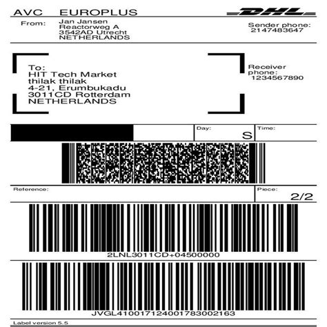 dhl parcel shipping  print label prestashop addons  international shipping label template