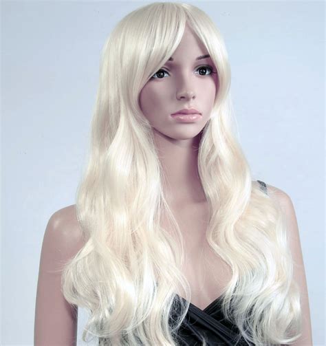 Gorgeous Blonde Long Curly Wavy Wig Natural Sexy Hair Party Costume Wigs
