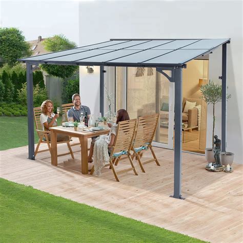 buy aecojoy    hardtop patio gazebopatio wall pergola sun shade shelterpanel roof patio