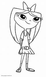 Coloring Pages Isabella Phineas Ferb Printable Print Animations sketch template