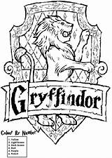 Coloring Gryffindor Hogwarts Crest Color Getcolorings Potter Harry Pages sketch template