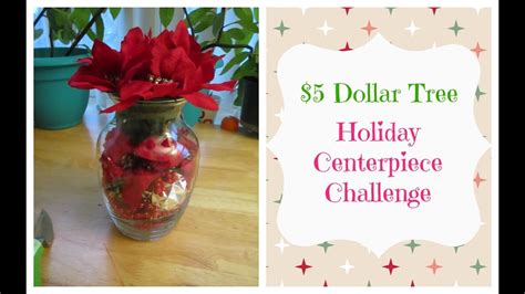 dollar tree holiday centerpiece challenge youtube