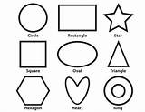 Shapes Coloring Pages Basic Preschool Toddler Rectangle Print Preschoolers Printable Shape Simple Square Colouring Sheets Kids Color Toddlers Online Printables sketch template