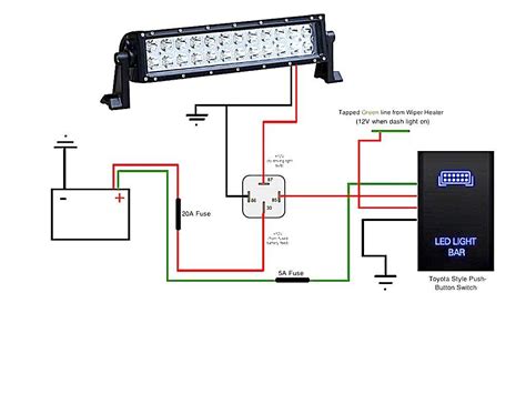 light bar wiring diagram wonderful shape led install toyota runner