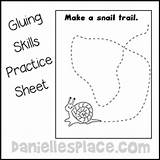 Snail Trail Activities Gluing Activity Preschool Sheet Crafts Kids Worksheets Glue Phonics Craft Educational Practice Daniellesplace Snails Worksheet Printable Jolly sketch template