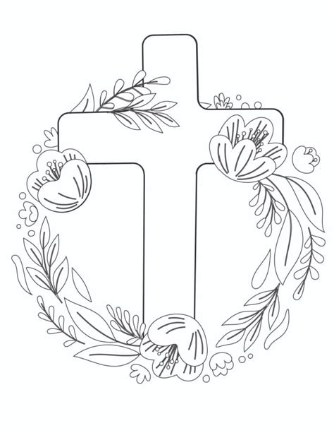 printable easter cross coloring pages freebie finding mom
