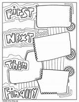 Graphic Organizers Classroom Doodles Creative Coloring Printable Reading Classroomdoodles Fun Sequence Choose Board Writing sketch template