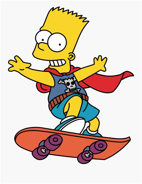Top 97 Simpson Clip Art Simpsons Bart On Skateboard