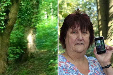 ghost caught on camera by granny in the woods daily star