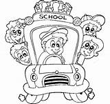 Bus Driver School Coloring Pages Children Driving Drawing Clip Crazy Color Sketch Getdrawings Template sketch template