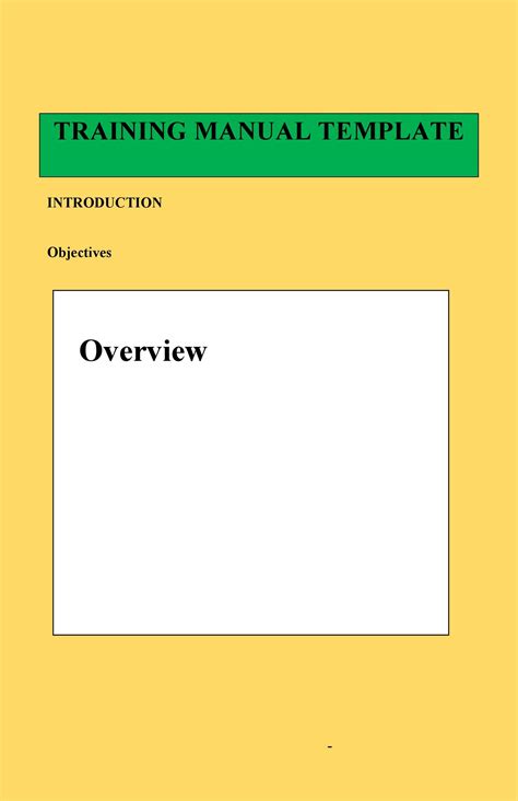 training manual   templates examples  ms word