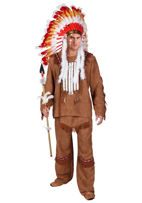 deluxe mens native american costume