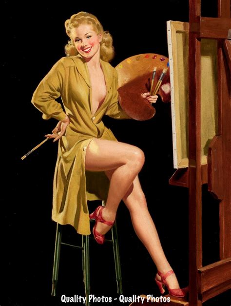 Pinup Model As Artist 8 5x11 Photo Print Gil Elvgren