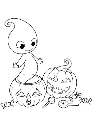 cute baby ghost coloring page  printable coloring pages  kids