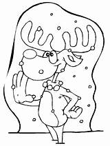 Coloring Christmas Pages Reindeer Print Easily Kids sketch template