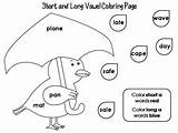 Short Vowel Coloring Worksheets Long Practice Template sketch template
