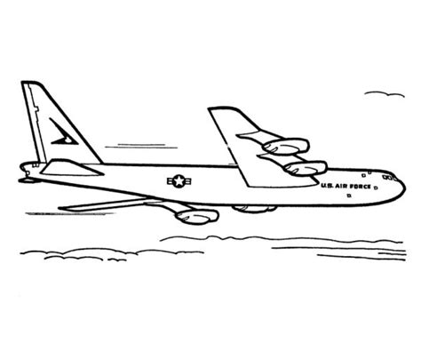 air force military plane coloring page printable  kids