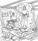 Coloring Pages Joseph Angel Visits Mary Bible Christmas Kids Sunday School Crafts Jesus Before Great Just Matthew Visited Gabriel Colouring sketch template