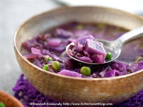 Purple Rainy Day Soup Purple Potato Soup With Red Cabbage