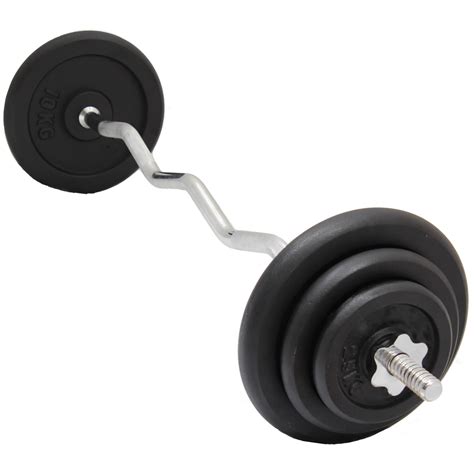heavy duty cast iron gym weights bar set ezeasy armbicep curl lifting bar ebay