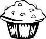 Muffin Blueberry Drawing Getdrawings sketch template